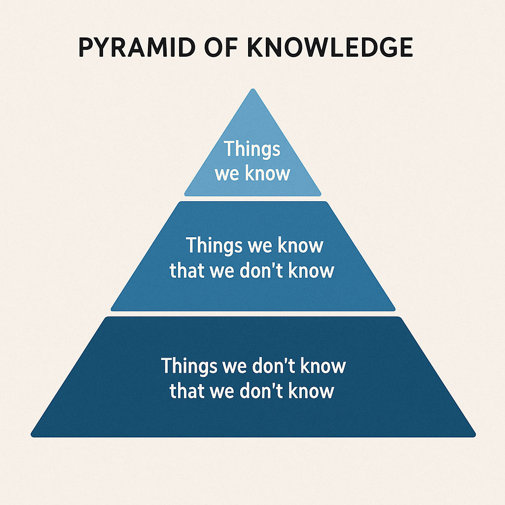 AI-generated pyramid of knowledge